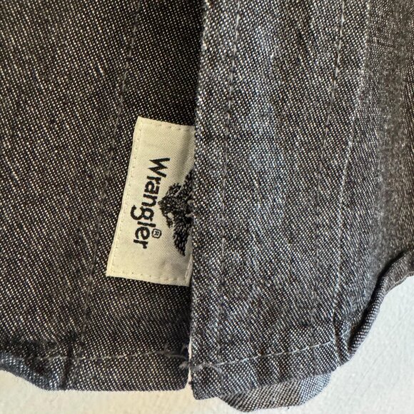 Wrangler Men's XL Long Sleeve Button Down Shirt - Charcoal Gray - Picture 6 of 6